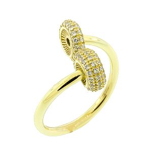 Ιδιαίτερο δαχτυλίδι σε χρυσό 14 καρατίων με ζιργκόν RZ7811