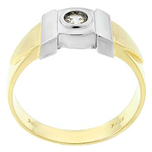 Χρυσό ανδρικό δαχτυλίδι συνδυασμός κιτρινο-λευκο σε 14 καράτια.RA1226