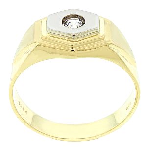 Χρυσό ανδρικό δαχτυλίδι με ζιργκόν σε 14 καράτια. RA1228